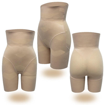 Shapewear-Shorts mit hoher Taille und geometrischem Muster