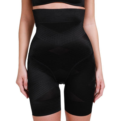 Shapewear-Shorts mit hoher Taille und geometrischem Muster