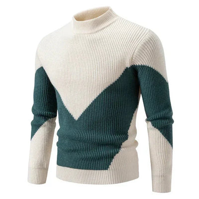 Denis | Trendy Geometrischer Strickpullover für Männer