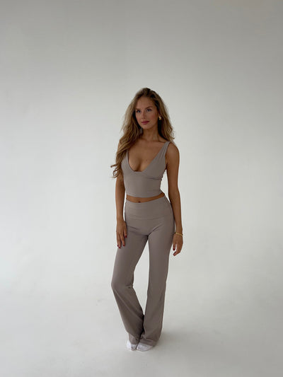 Damen-Top mit V-Ausschnitt Grau - Elegant, luftig & bequem
