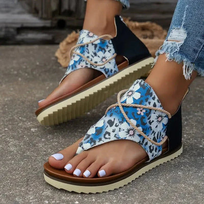 Thelma – Stilvolle Sandalen aus Canvas und Leder