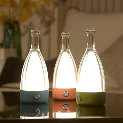 LED Tischlampe in Flaschenform – Wiederaufladbare Designleuchte