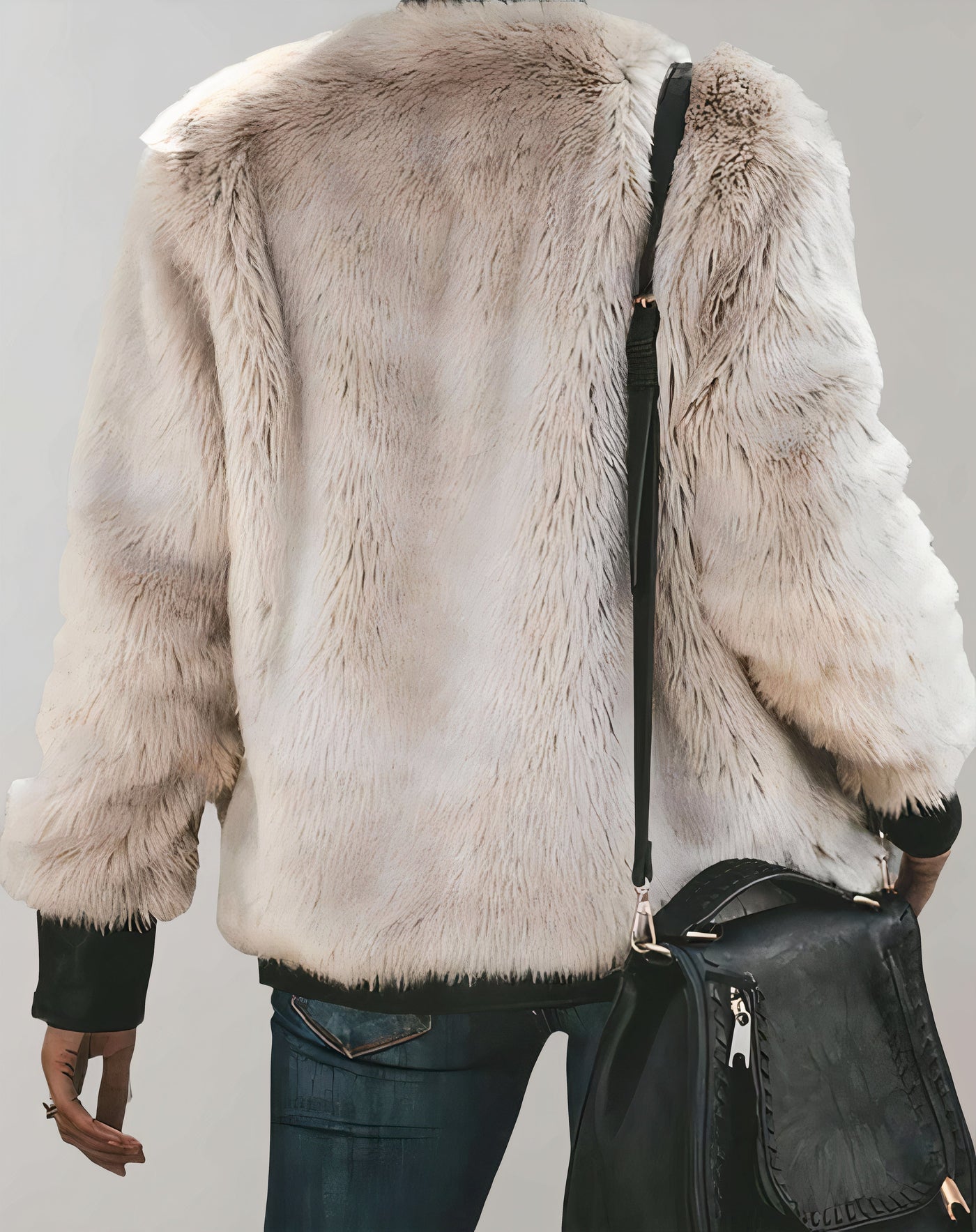 Warme Kunstpelzjacke für Frauen - Alleine