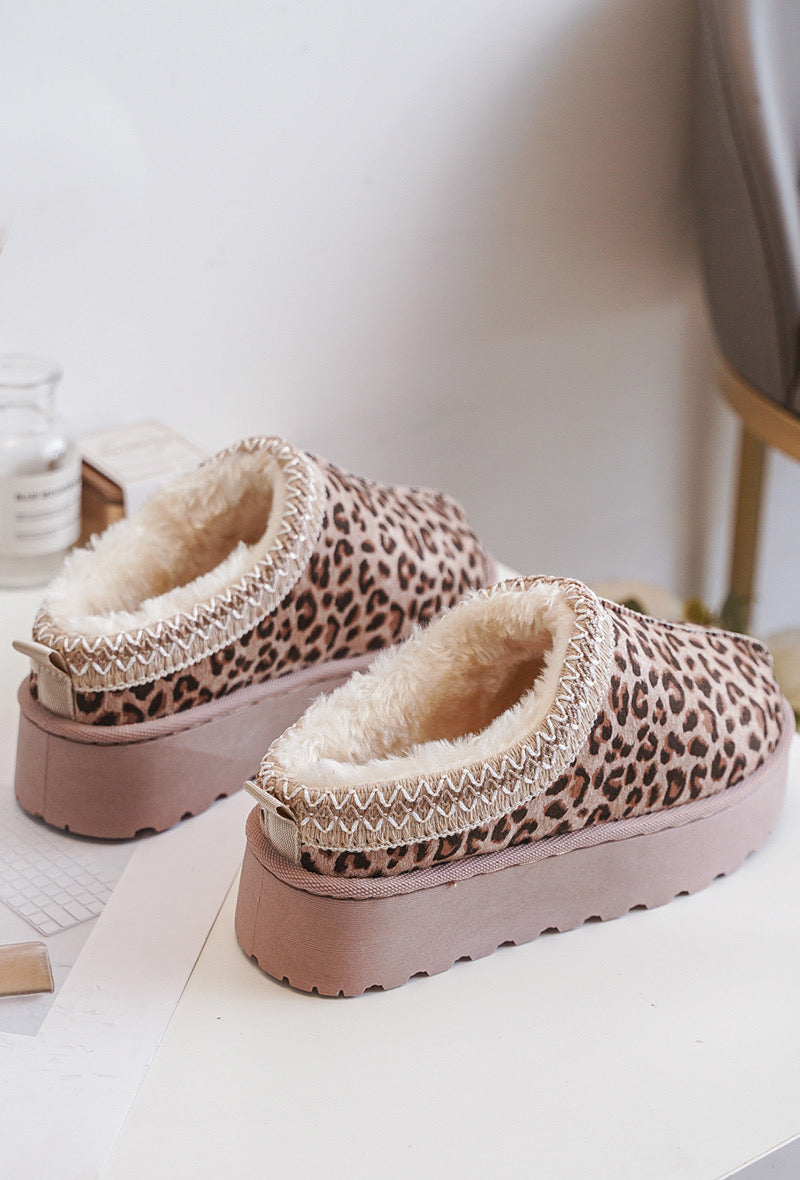 Warme Leopard-Slipperinnen - Ida