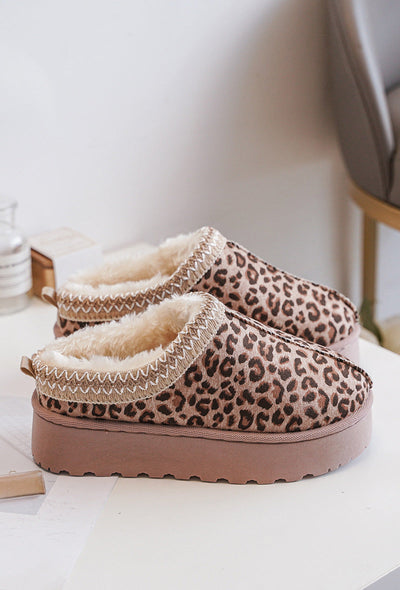 Warme Leopard-Slipperinnen - Ida