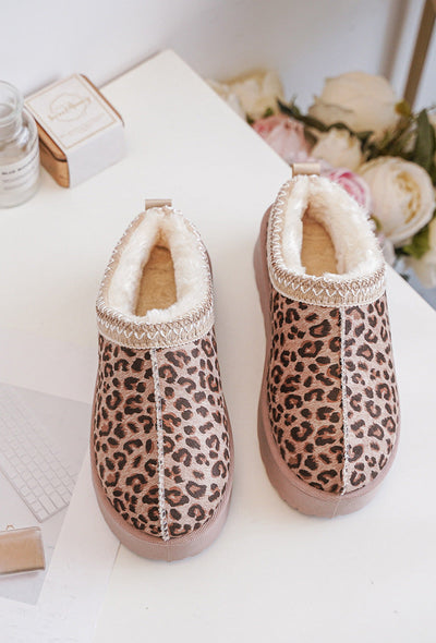 Warme Leopard-Slipperinnen - Ida