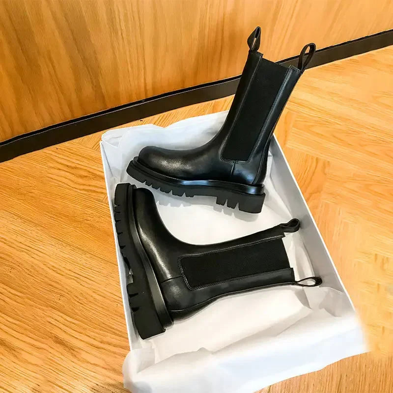 Warme Plateau Chelsea Stiefel für Frauen - Wylla