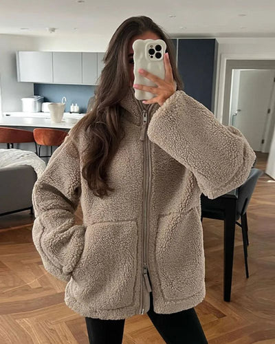 Warme Teddyjacke für Frauen - Pia