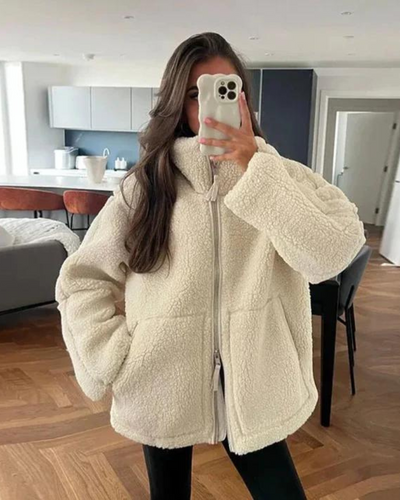 Warme Teddyjacke für Frauen - Pia