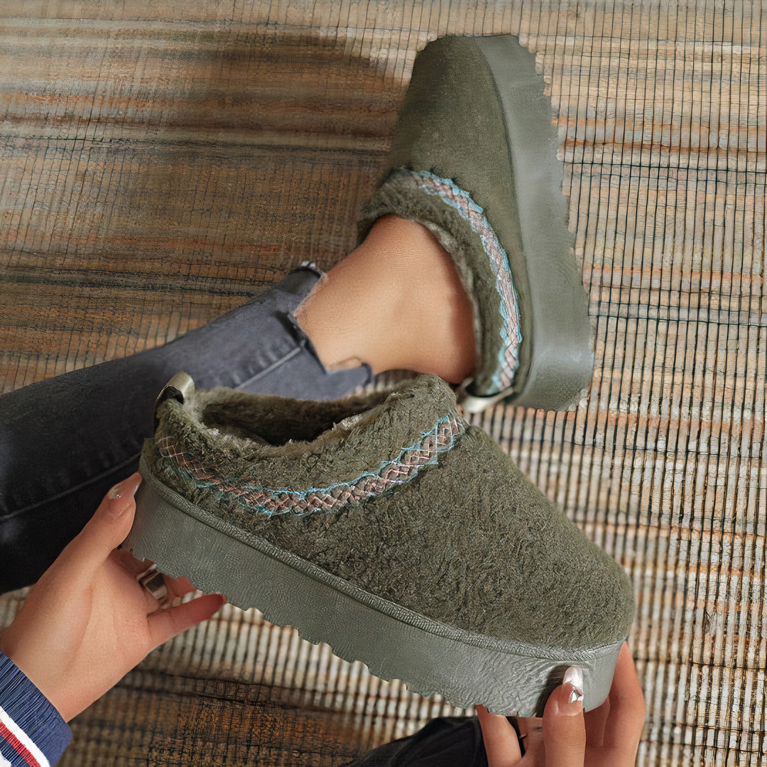 Warme Winter-Schlupfschuhe für Frauen - Lotty