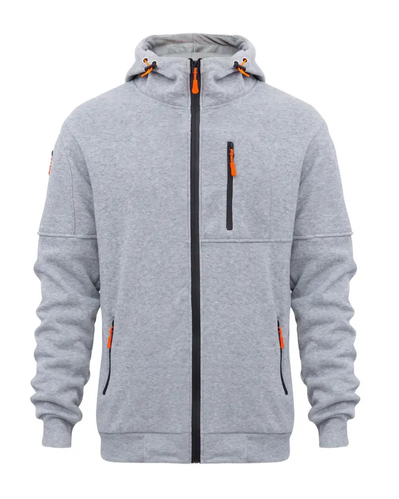 Stanly | Herren Weiß Hoodie | Reißverschluss Kapuzenpullover