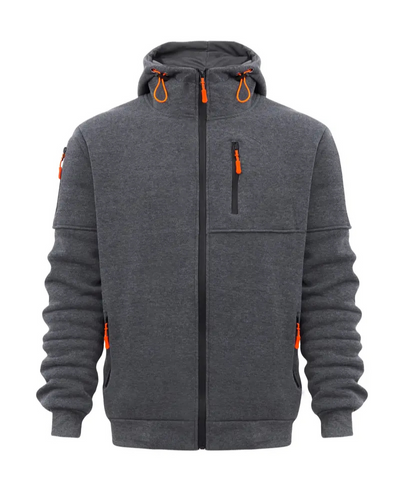 Stanly | Herren Weiß Hoodie | Reißverschluss Kapuzenpullover