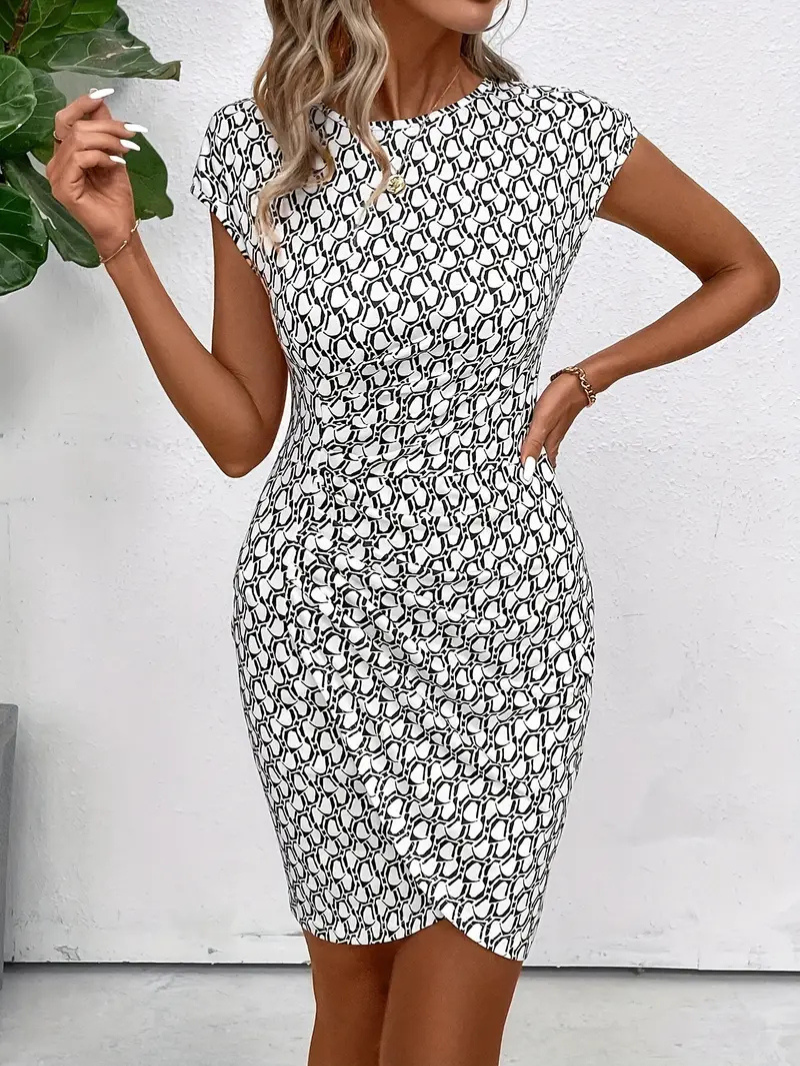 Eulalie | Weißes Bodycon Kleid | Midi