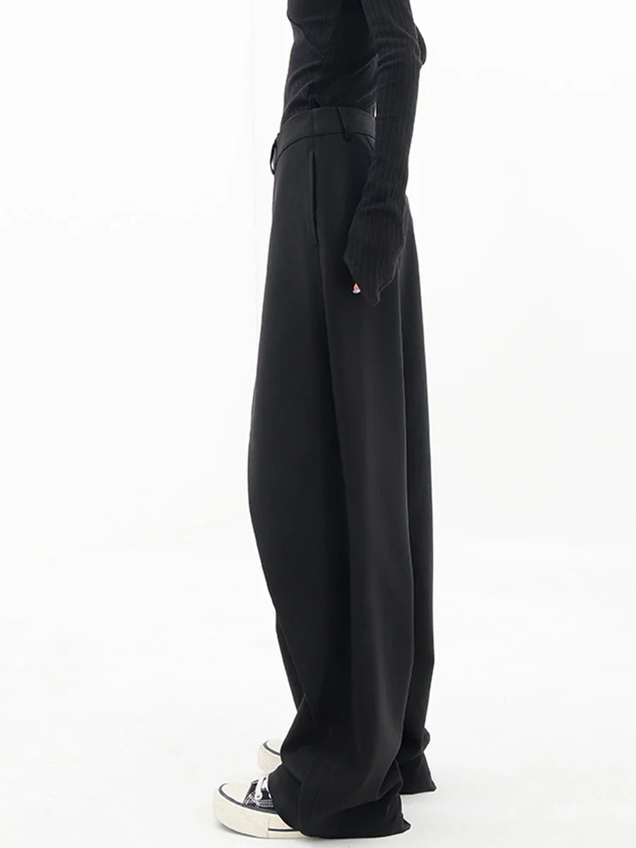 Precious | Damen Elegant Weite Hose | Schwarz