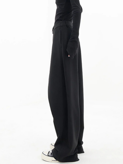 Precious | Damen Elegant Weite Hose | Schwarz
