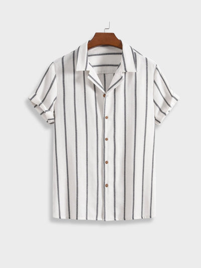 Maritimes Herren Sommer-Set | Gestreiftes Hemd & Shorts