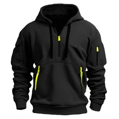 Kendrick | Zip Hoodie Herren | Schwarz Kapuzenpullover