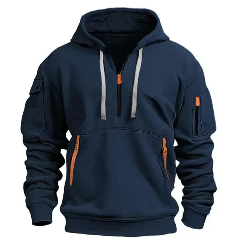 Kendrick | Zip Hoodie Herren | Schwarz Kapuzenpullover